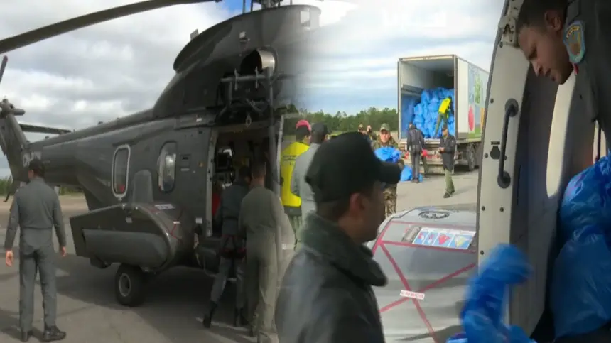 القوات المسلحة والدرك الملكي يتدخلون جواً لإغاثة المحاصرين بجماعة الحوافات بإقليم سيدي قاسم